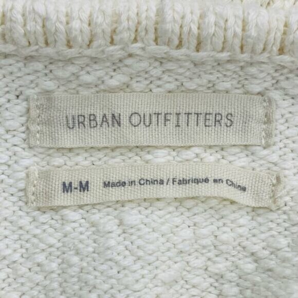 URBAN OUTFITTERS Molly One-shoulder Ruffle Cropped Top Sz Medium Ivory - Picture 4 of 5